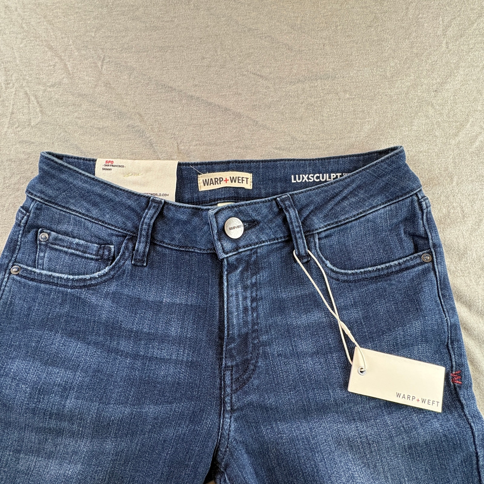 New Warp + Weft Luxsculpt Jeans 26 San Francisco Skinny Raw Hem — image 4 of 8